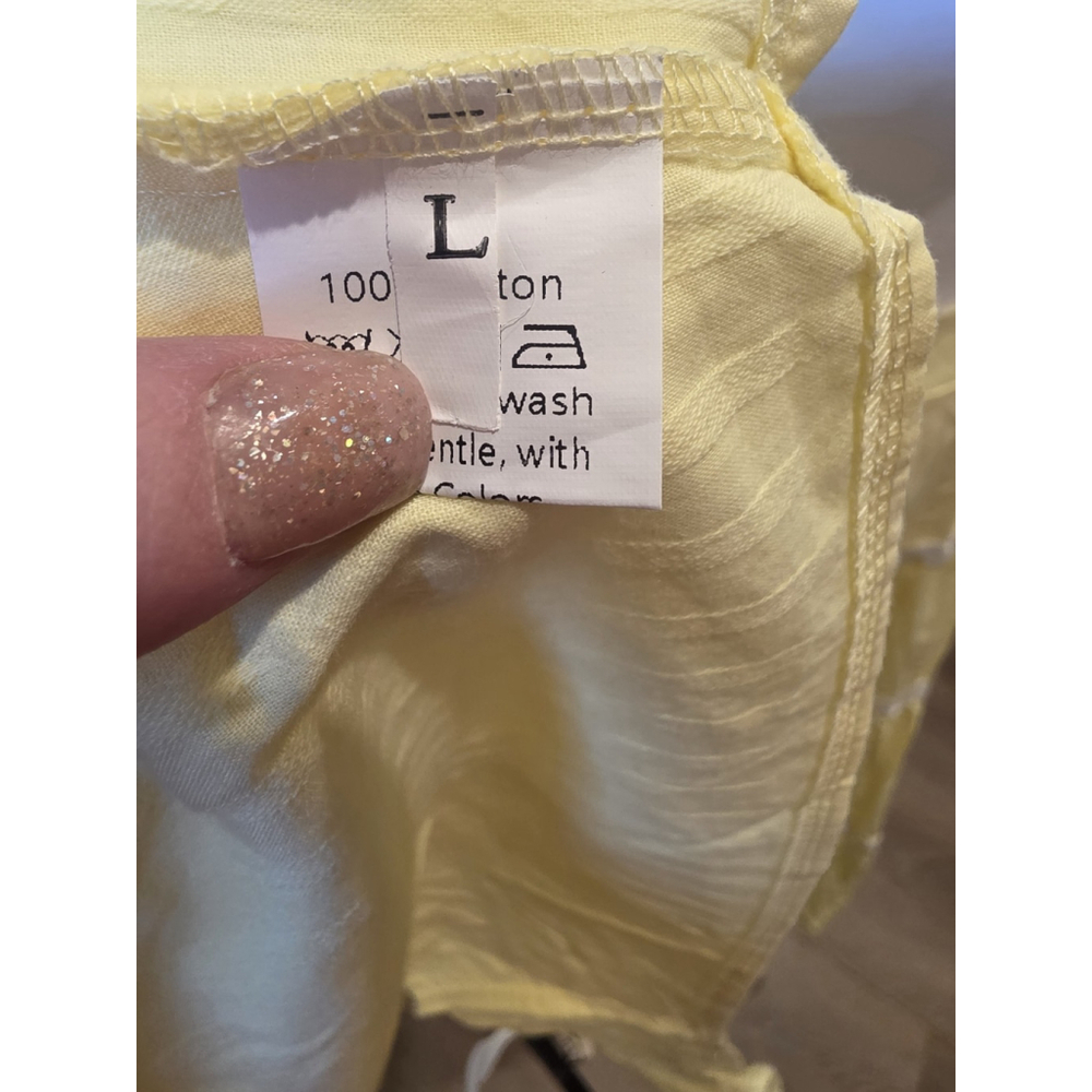NWT Butter Yellow Two Piece Set Tank Top & Midi Skirt Size L Cottage Core Girly - Picture 11 of 12